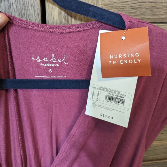 NWT wine color midi dress very flowy soft and comfortable size S Ingrid & isabel - Picture 4 of 5